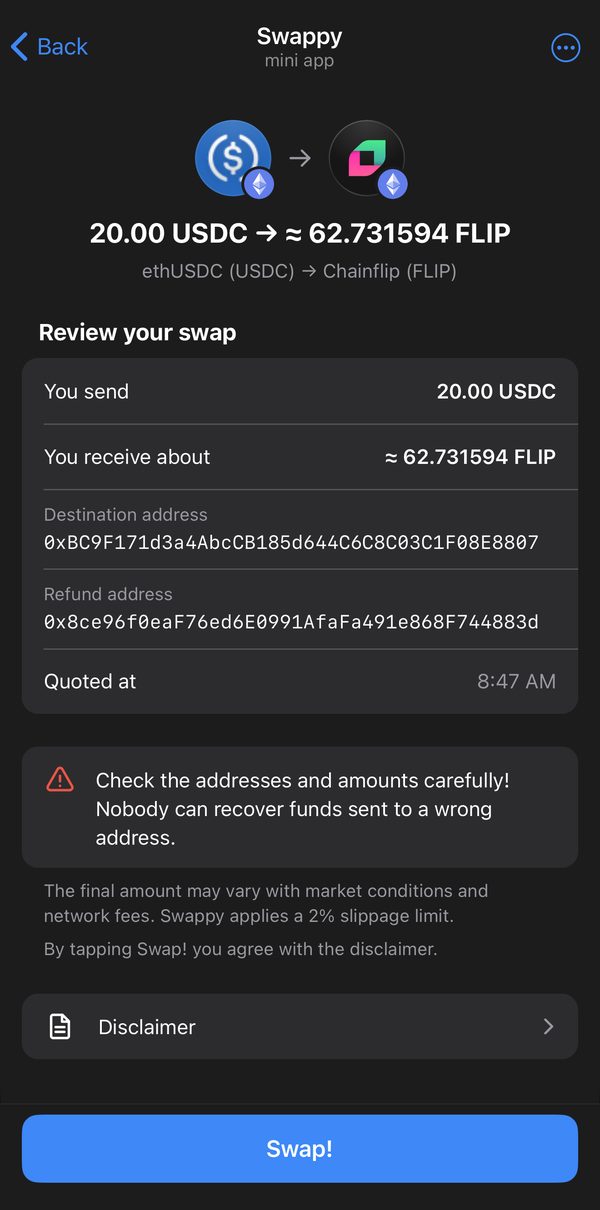 Review, then Swap!